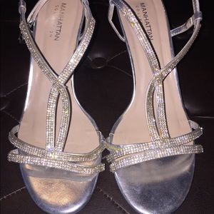 Sparkly Silver Heels